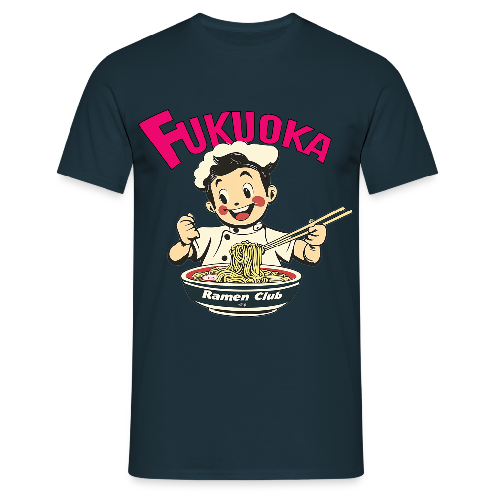 Fukuoka Ramen Club, T-shirt herr - marinblå