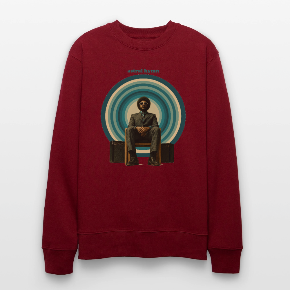The Creator Has a Free Jazz Plan, Ekologisk sweatshirt CHANGER unisex från Stanley/Stella - vinröd