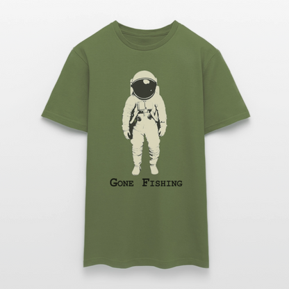 Drifting Beyond – Gone Fishing, T-shirt herr - Militärgrön