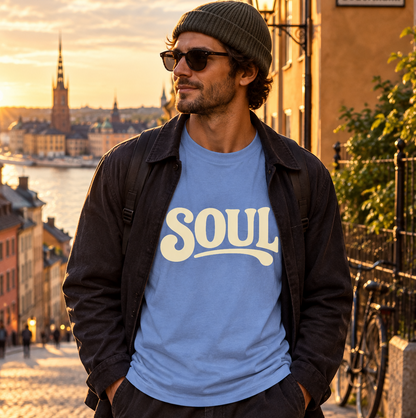 All about soul T-shirt unisex  carolina blue, lifestyle med man - Acceso 