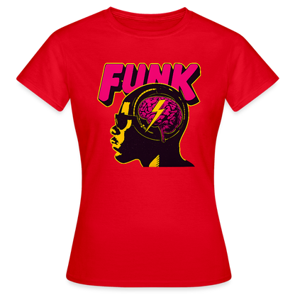 Funk Head, T-shirt dam - röd