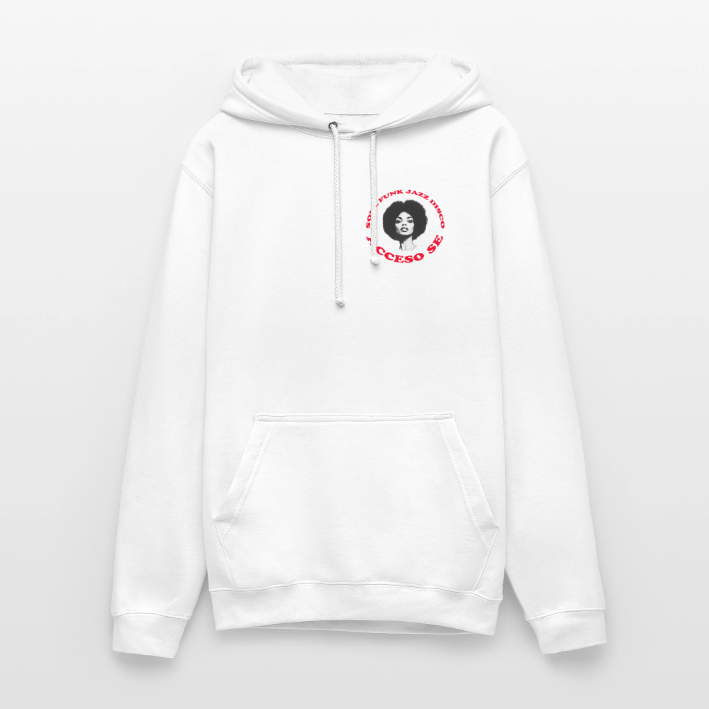 Where Music Lives – Powered by Acceso Family (small print), Luvtröja unisex - vit