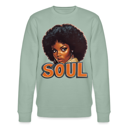 Soulful Vibes, Ekologisk sweatshirt CHANGER unisex från Stanley/Stella - ljus grågrön