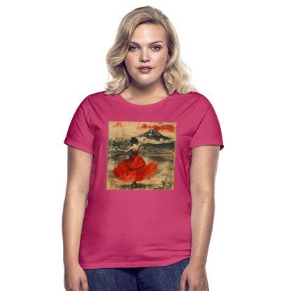 Flamenco i Solens Land, T-shirt dam - azalea