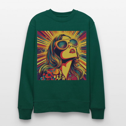 Disco Fever, Ekologisk sweatshirt CHANGER unisex från Stanley/Stella - skogsgrön