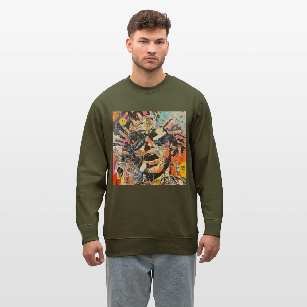 Cosmic Soul Groove, Ekologisk sweatshirt CHANGER unisex från Stanley/Stella - kaki