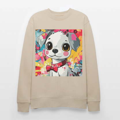 En vän eller fiende?, Ekologisk sweatshirt CHANGER unisex från Stanley/Stella - beige