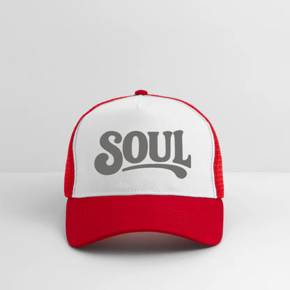All About Soul, Trucker Cap - vit/röd