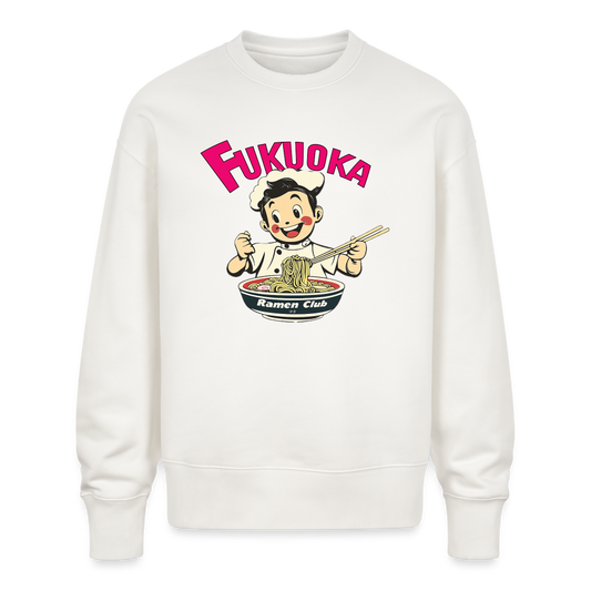 Fukuoka Ramen Club, Ekologisk oversizetröja RADDER unisex från Stanley/Stella - OFF WHITE