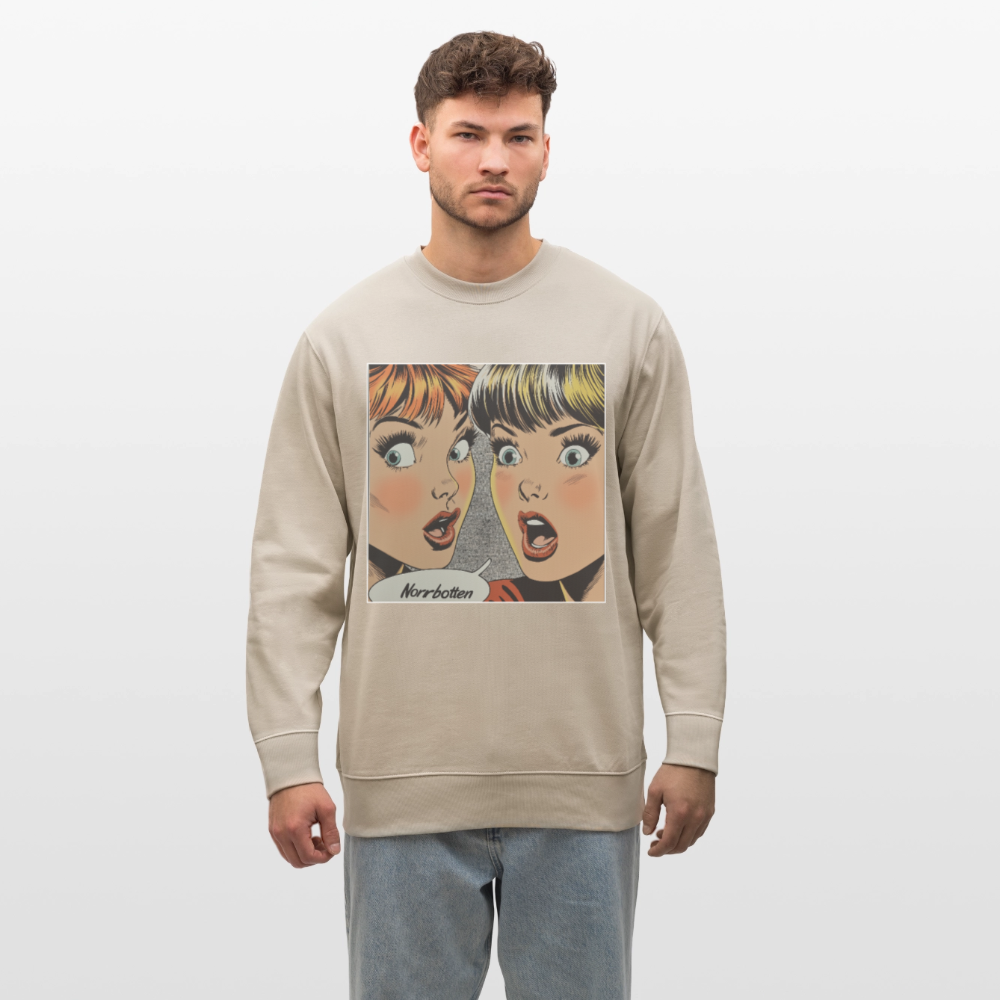 Förvånade röster från norr, Ekologisk sweatshirt CHANGER unisex från Stanley/Stella - beige