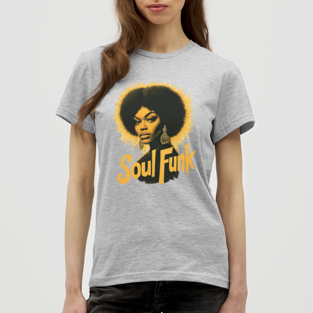Soul Funk, T-shirt dam - gråmelerad