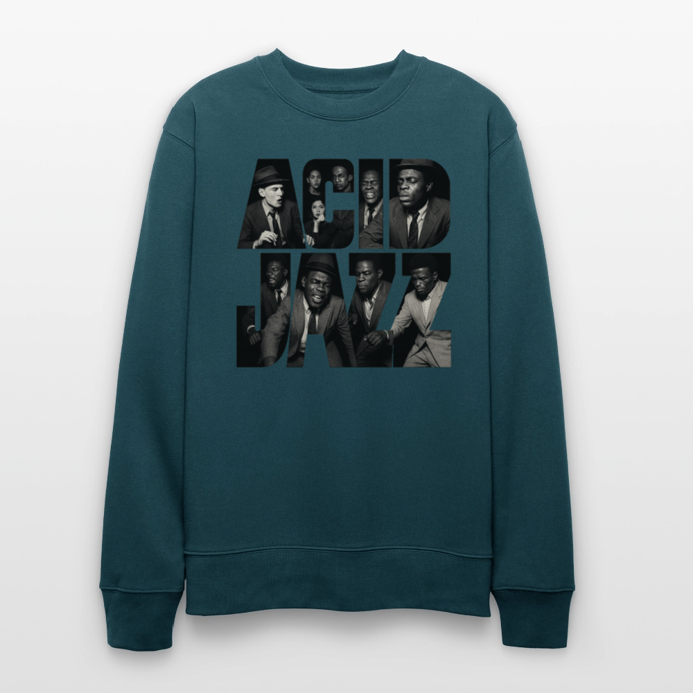 80s Club Jazzdance, Ekologisk sweatshirt CHANGER unisex från Stanley/Stella - mörk petrol