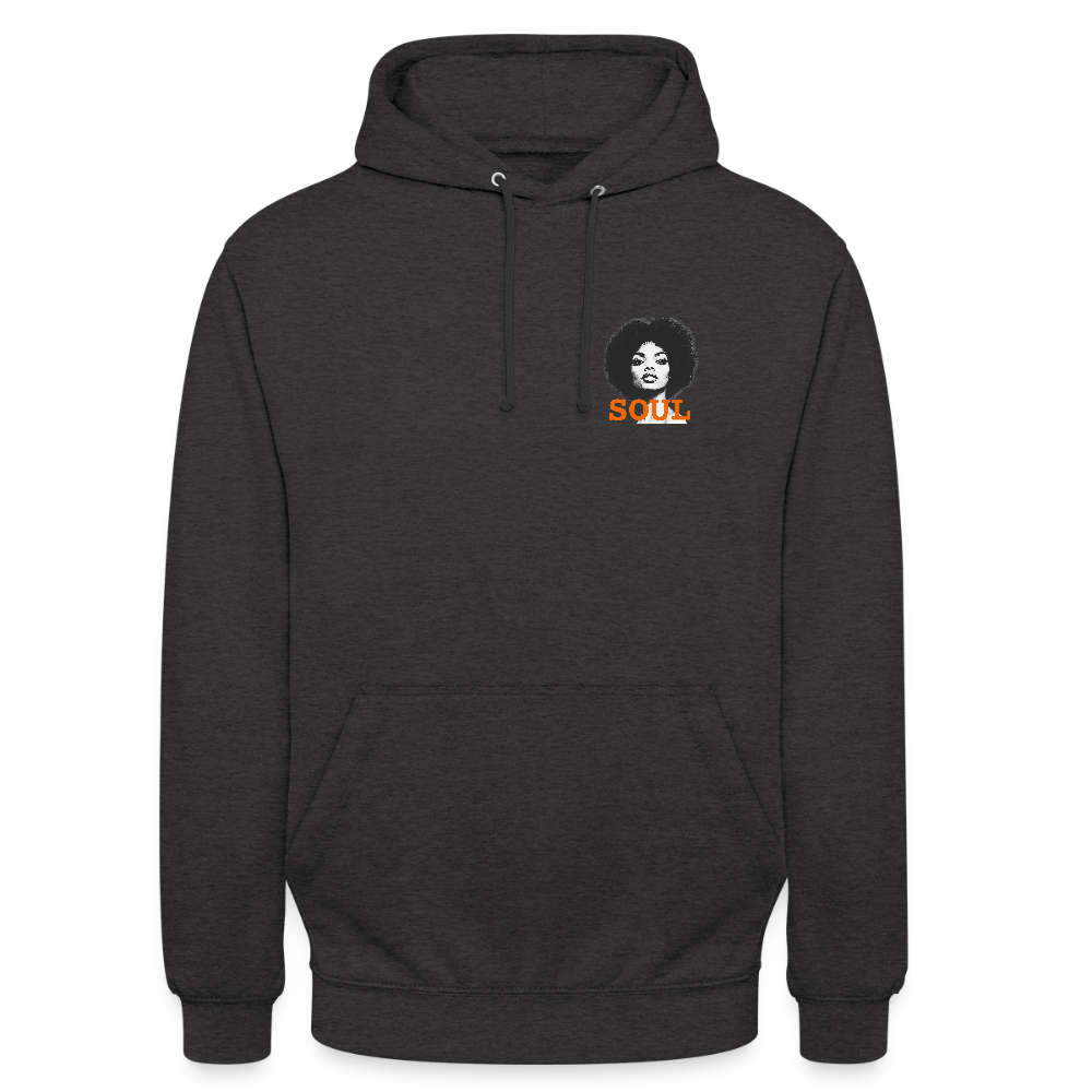 SOUL PWR, Luvtröja unisex - Litet brösttryck - kolgrå