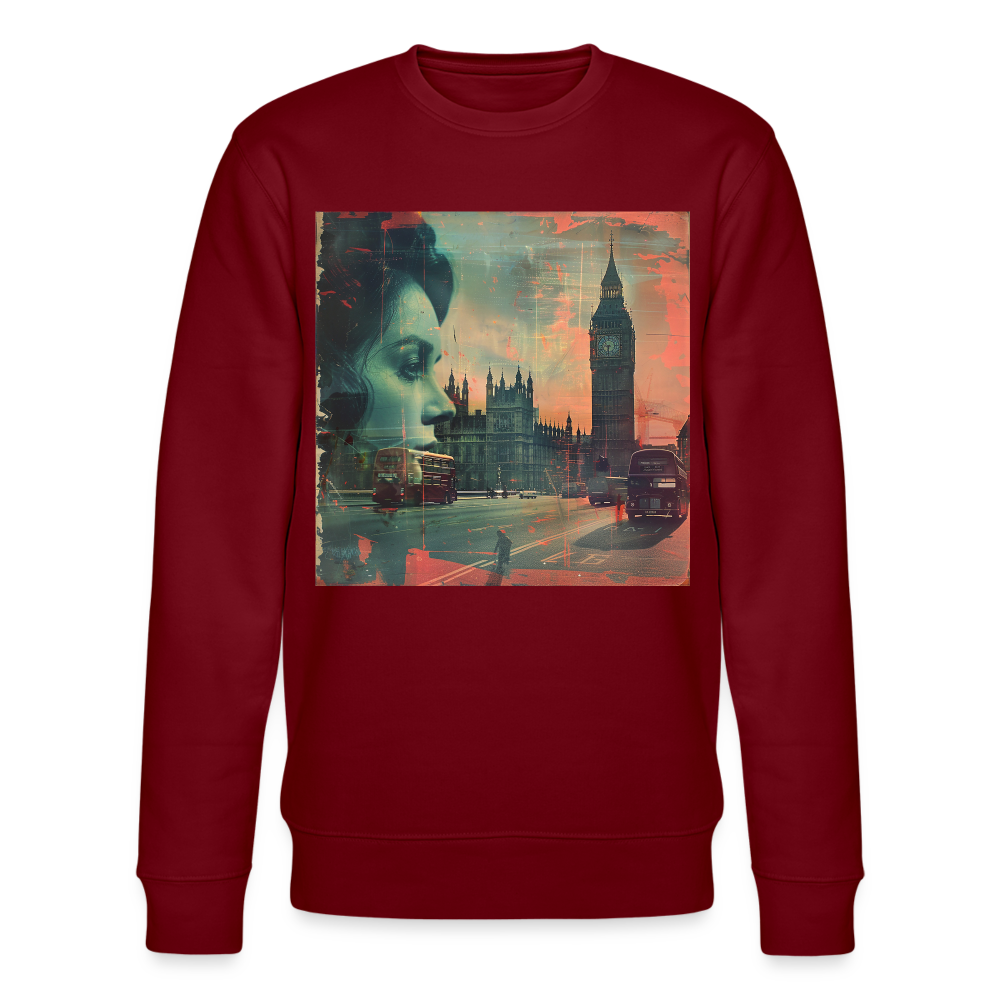 The Beat of London, Ekologisk sweatshirt CHANGER unisex från Stanley/Stella - vinröd