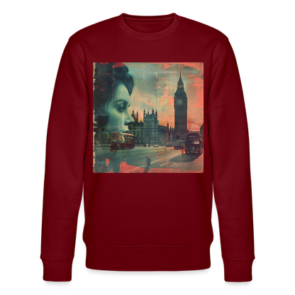 The Beat of London, Ekologisk sweatshirt CHANGER unisex från Stanley/Stella - vinröd