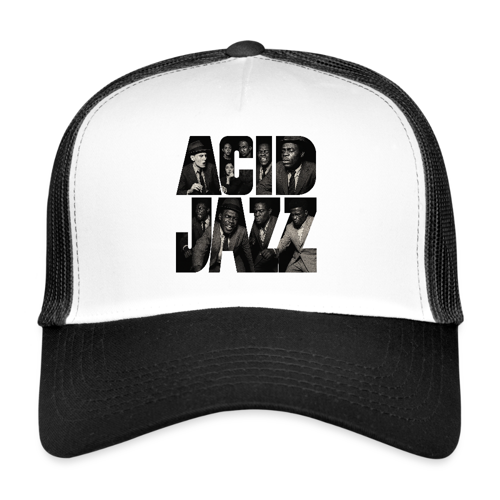 80s Club Jazzdance, Trucker Cap - vit/svart