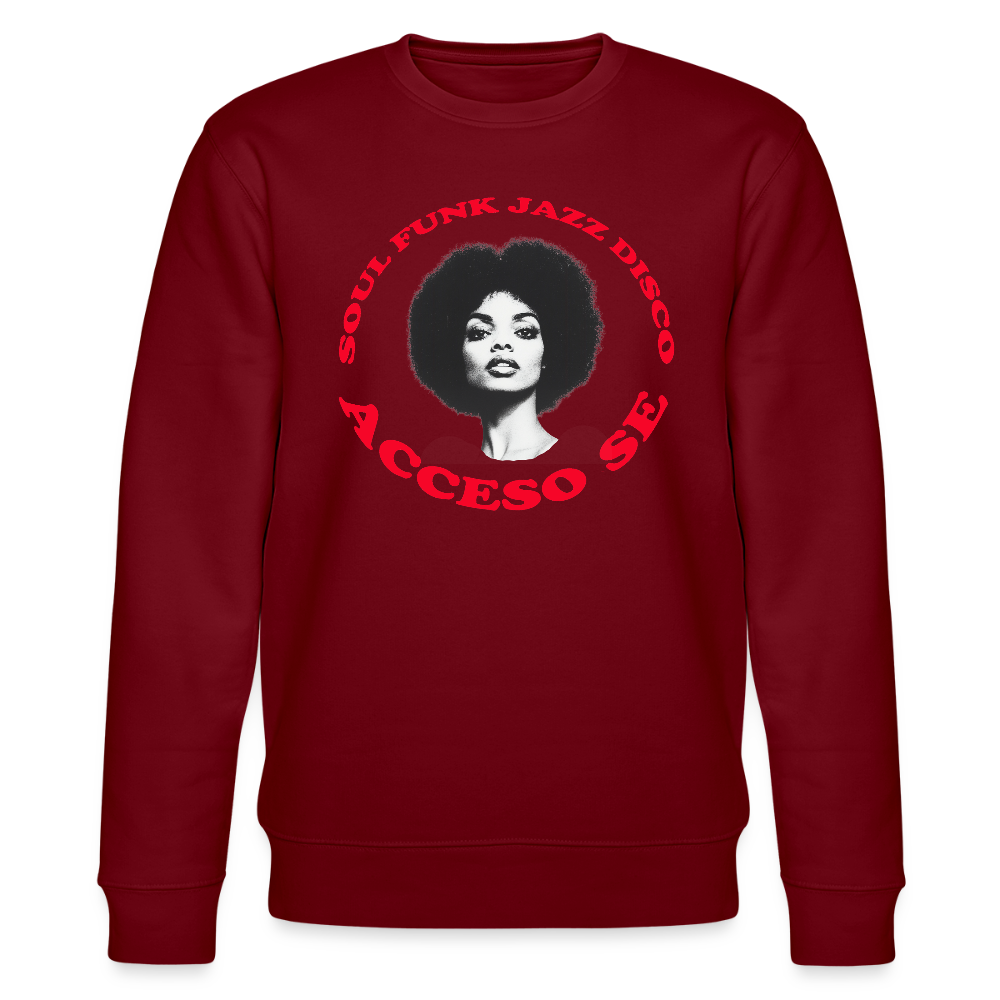 Where Music Lives – Powered by Acceso Family, Ekologisk sweatshirt CHANGER unisex från Stanley/Stella - vinröd