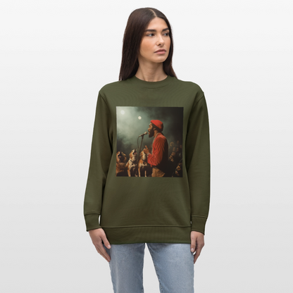 Howling at the Moon, Ekologisk sweatshirt CHANGER unisex från Stanley/Stella - kaki