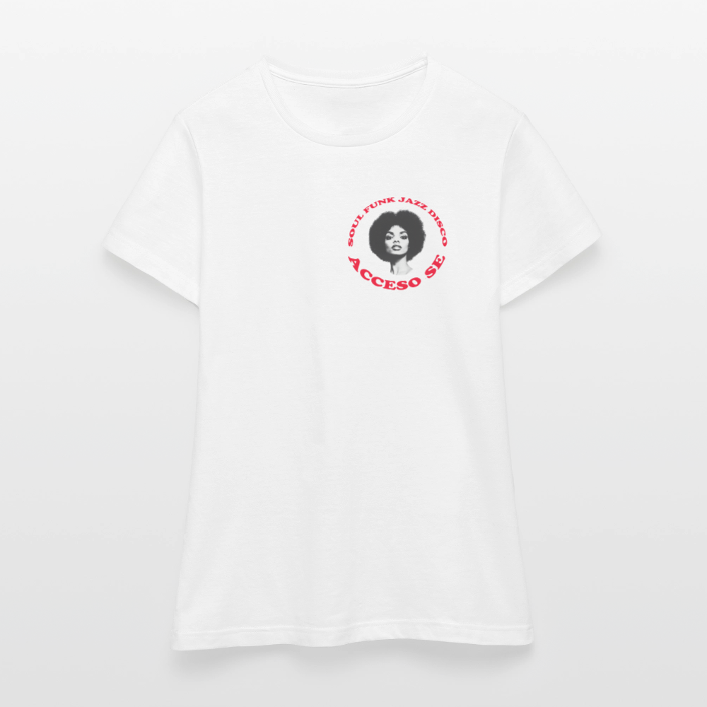 Where Music Lives – Powered by Acceso Family (small print), T-shirt dam - vit