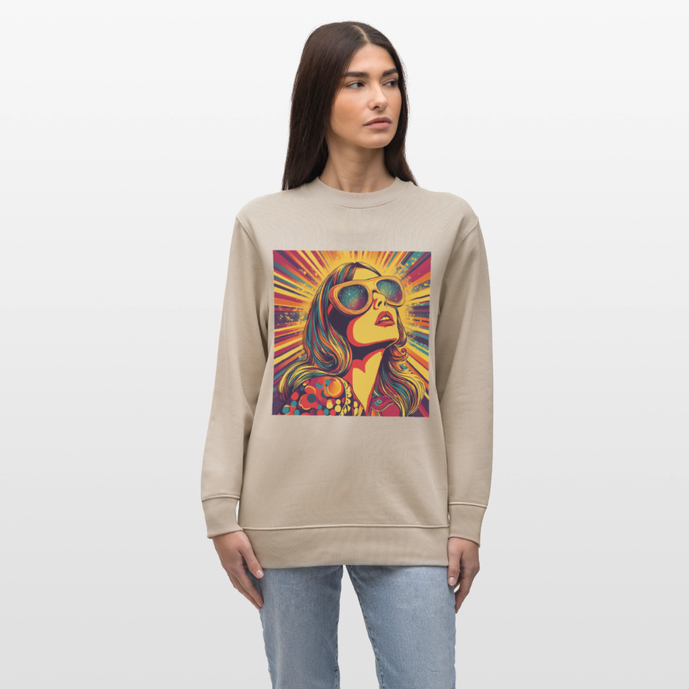 Disco Fever, Ekologisk sweatshirt CHANGER unisex från Stanley/Stella - beige