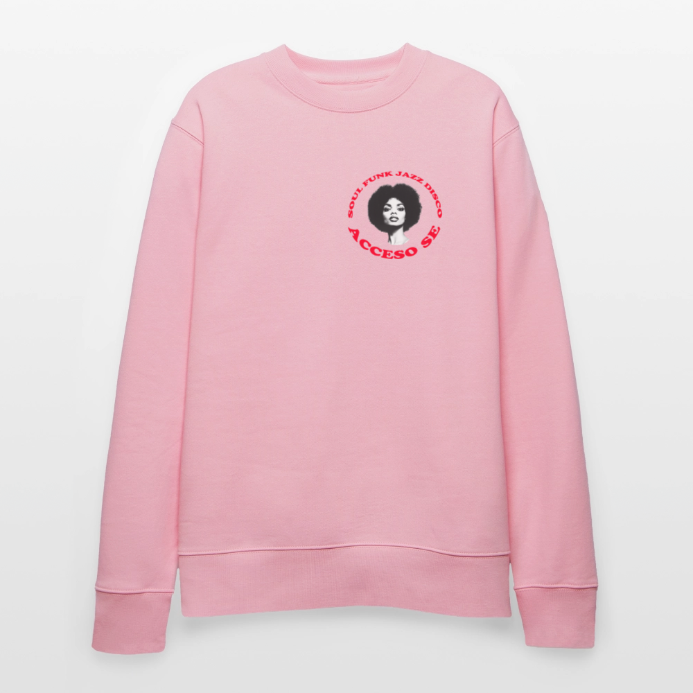 Where Music Lives – Powered by Acceso Family (small print), Ekologisk sweatshirt CHANGER unisex från Stanley/Stella - ljusrosa