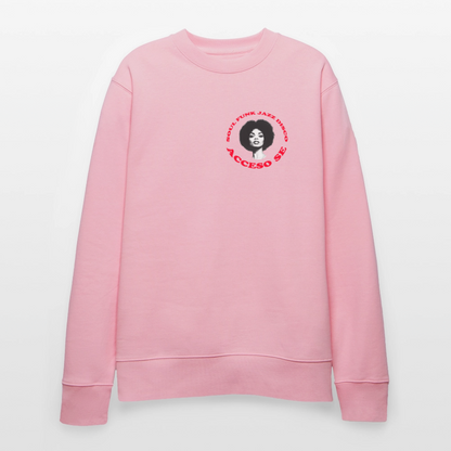 Where Music Lives – Powered by Acceso Family (small print), Ekologisk sweatshirt CHANGER unisex från Stanley/Stella - ljusrosa