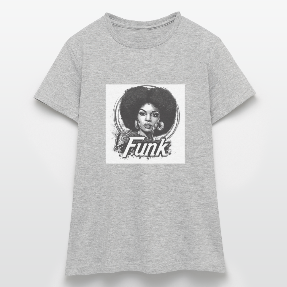 Funk Queen: Power in Motion, T-shirt dam - gråmelerad