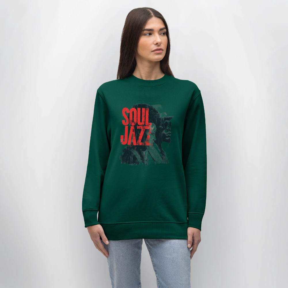 The Essence of Soul Jazz, Ekologisk sweatshirt CHANGER unisex från Stanley/Stella - skogsgrön