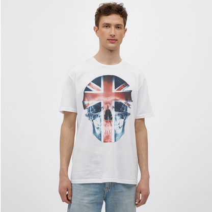 God Save the Skull, T-shirt herr - vit