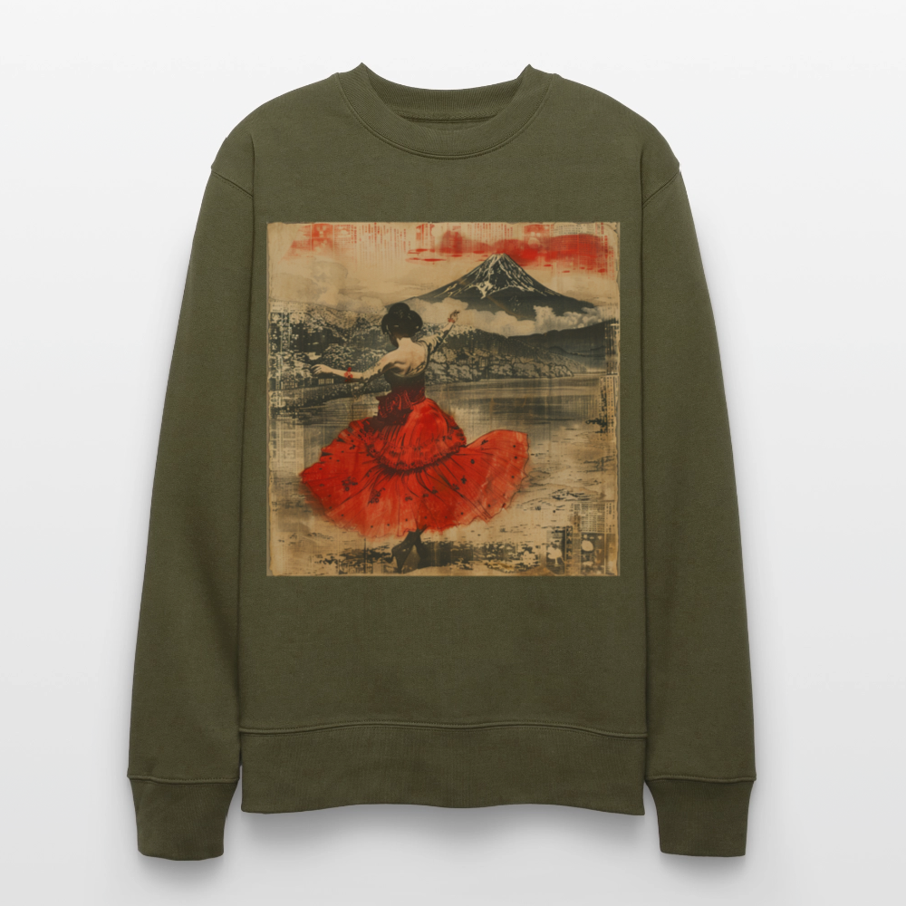 Flamenco i Solens Land, Ekologisk sweatshirt CHANGER unisex från Stanley/Stella - kaki