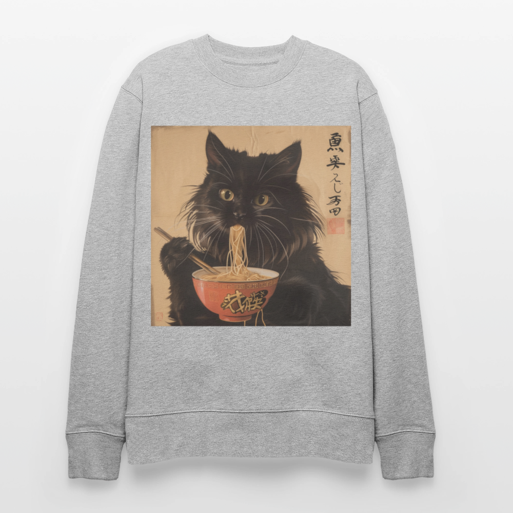 Kejsarens Katt och Ramens Hemlighet, Ekologisk sweatshirt CHANGER unisex från Stanley/Stella - gråmelerad