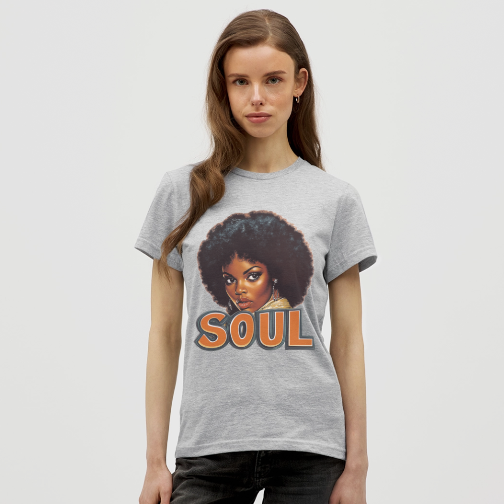 Soulful Vibes, T-shirt dam - gråmelerad