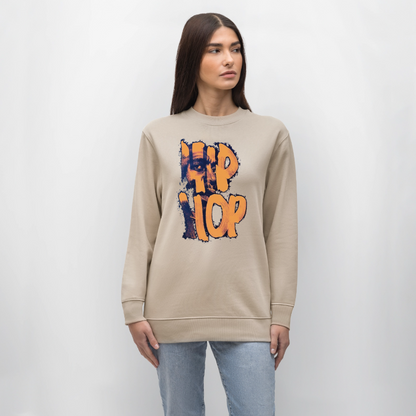 Raised on Boom Bap, Ekologisk sweatshirt CHANGER unisex från Stanley/Stella - beige