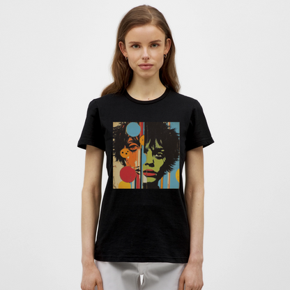 Split Faces, T-shirt dam - svart