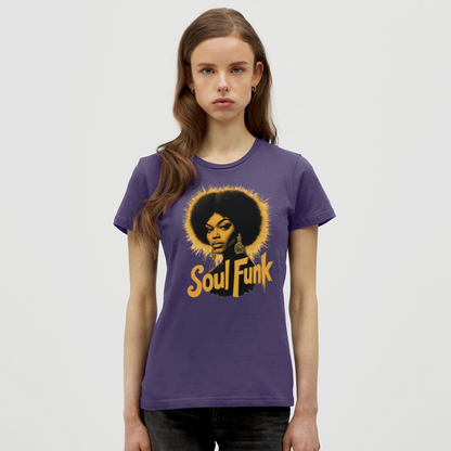 Soul Funk, T-shirt dam - mörklila