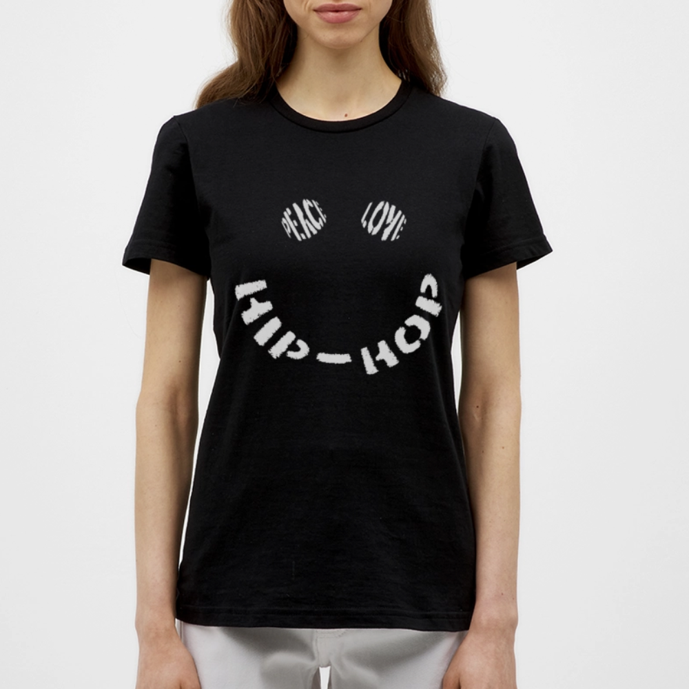 Peace, Love & Hip-Hop, T-shirt dam - svart