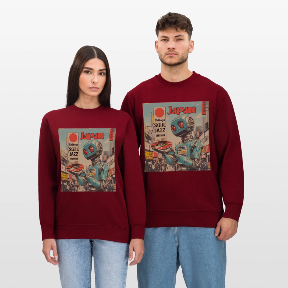 Shibuya Soul Jazz Classics, Ekologisk sweatshirt CHANGER unisex från Stanley/Stella - vinröd