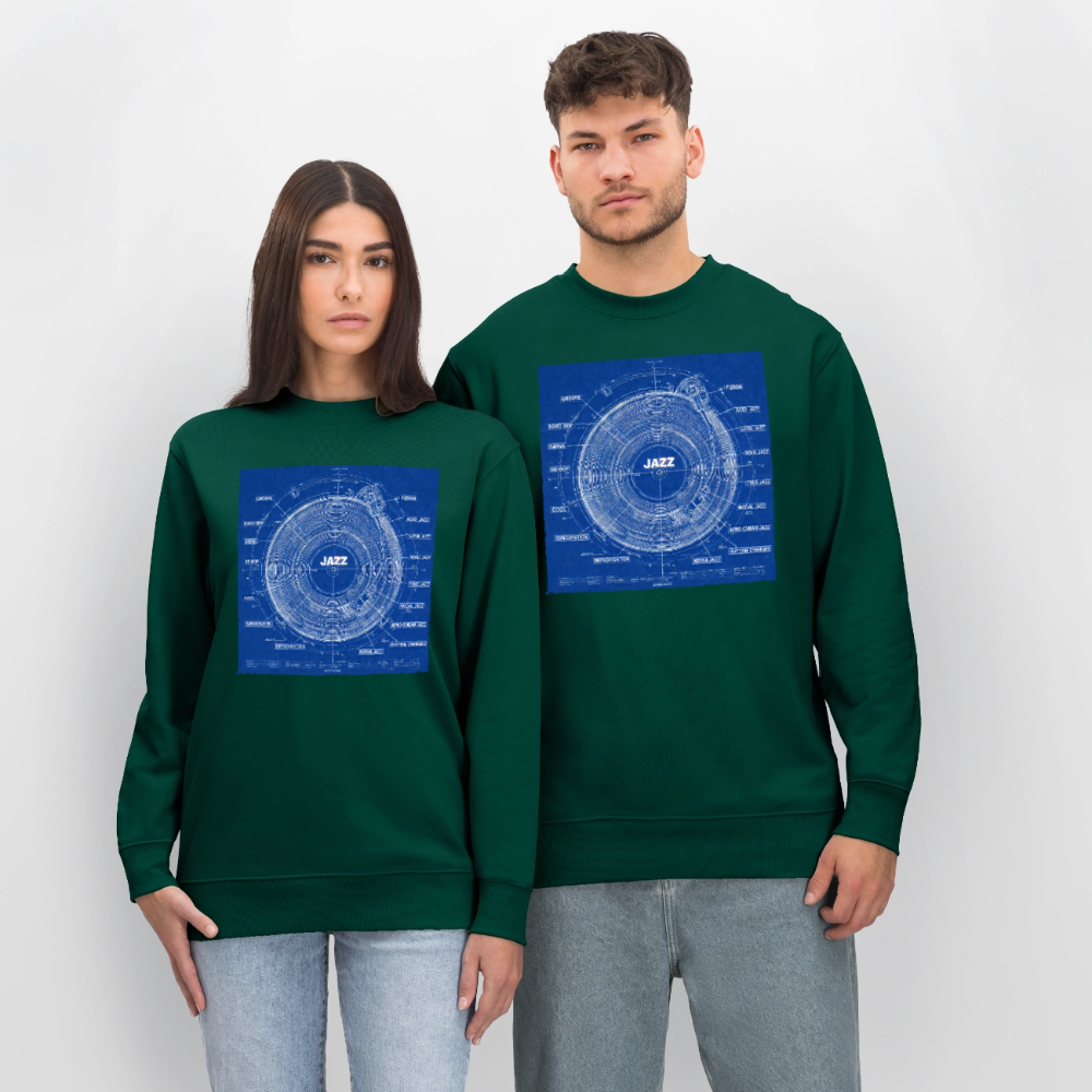 Kind of Blueprint, Ekologisk sweatshirt CHANGER unisex från Stanley/Stella - skogsgrön