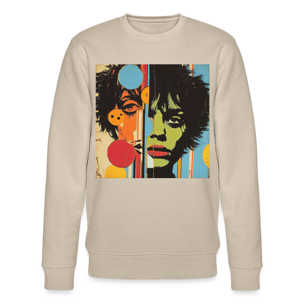 Split Faces, Ekologisk sweatshirt CHANGER unisex från Stanley/Stella - beige