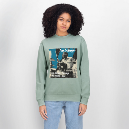Push It Bebop, Ekologisk sweatshirt CHANGER unisex från Stanley/Stella - ljus grågrön