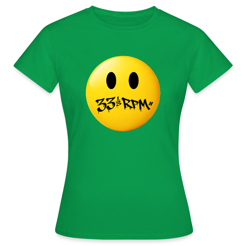 Turntable Grin, T-shirt dam - kellygrön