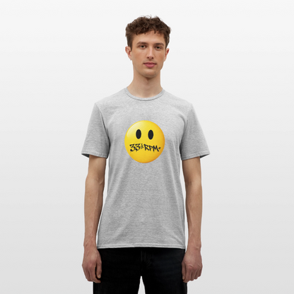 Turntable Grin, T-shirt unisex - gråmelerad