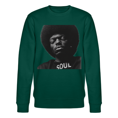 Where Soul Lives, Ekologisk sweatshirt CHANGER unisex från Stanley/Stella - skogsgrön