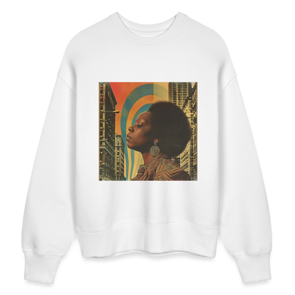 Jazz in the Moonlight, Ekologisk oversizetröja RADDER unisex från Stanley/Stella - vit