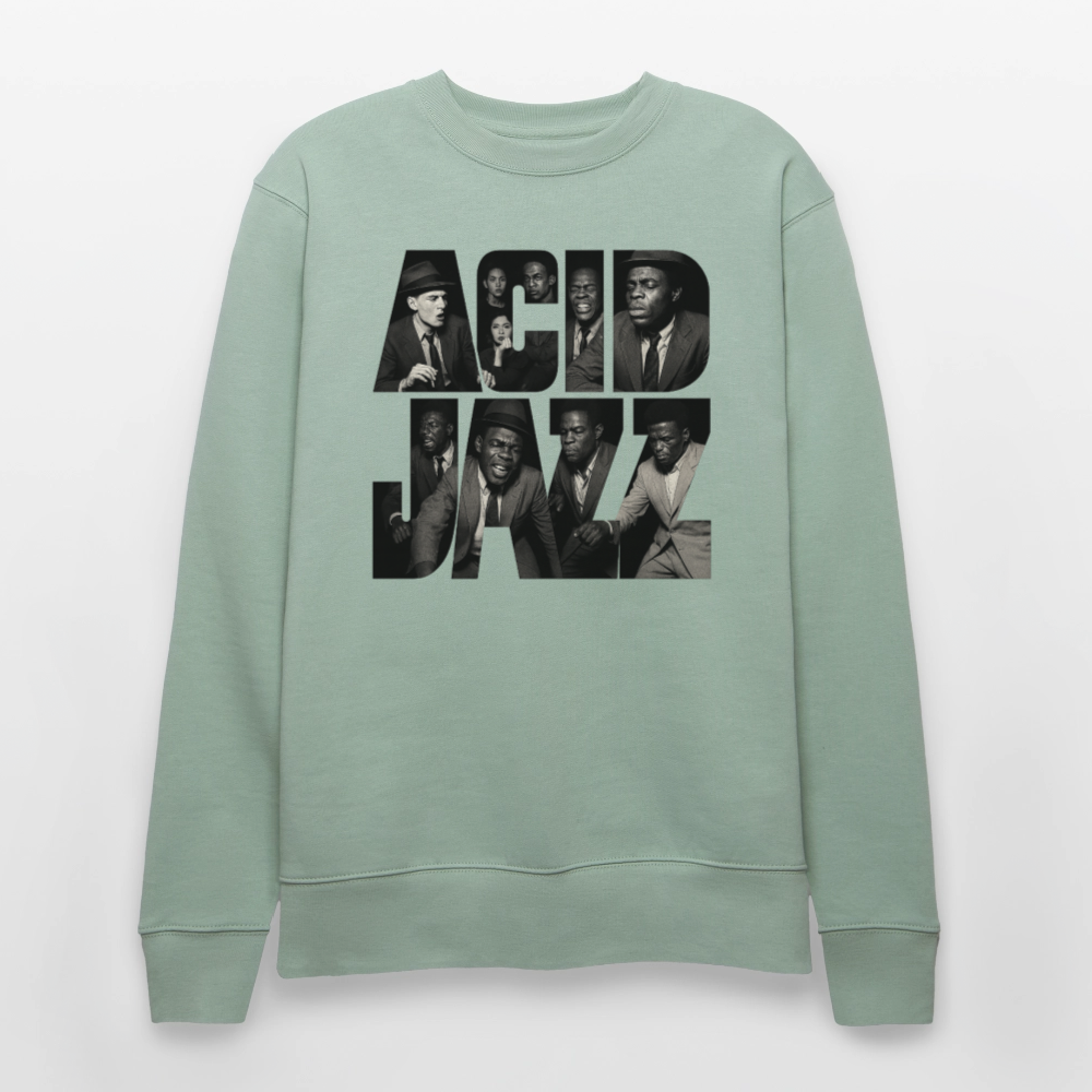 80s Club Jazzdance, Ekologisk sweatshirt CHANGER unisex från Stanley/Stella - ljus grågrön