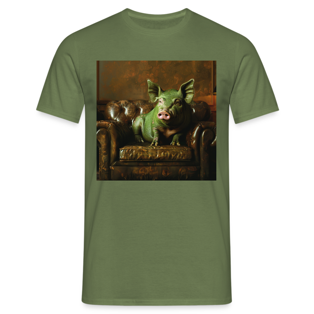 Grön Elegans, T-shirt herr - Militärgrön