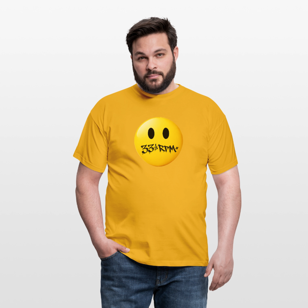 Turntable Grin, T-shirt unisex - gul