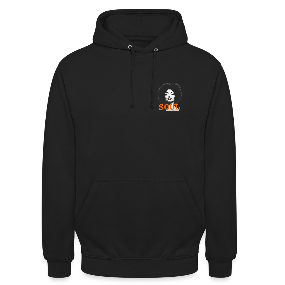 SOUL PWR, Luvtröja unisex - Litet brösttryck - svart