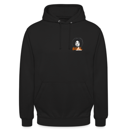 SOUL PWR, Luvtröja unisex - Litet brösttryck - svart