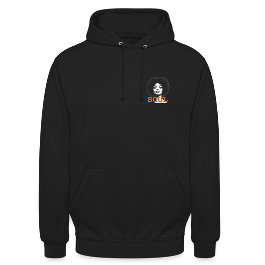 SOUL PWR, Luvtröja unisex - Litet brösttryck - svart